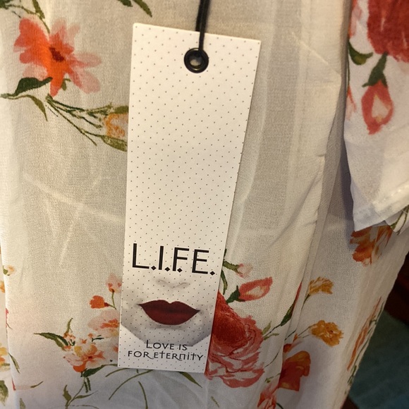 L.I.F.E. Is for eternity Sheer  high low dress NWT size L - Picture 5 of 10